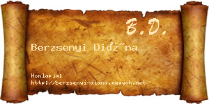 Berzsenyi Diána névjegykártya