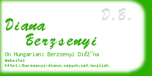 diana berzsenyi business card